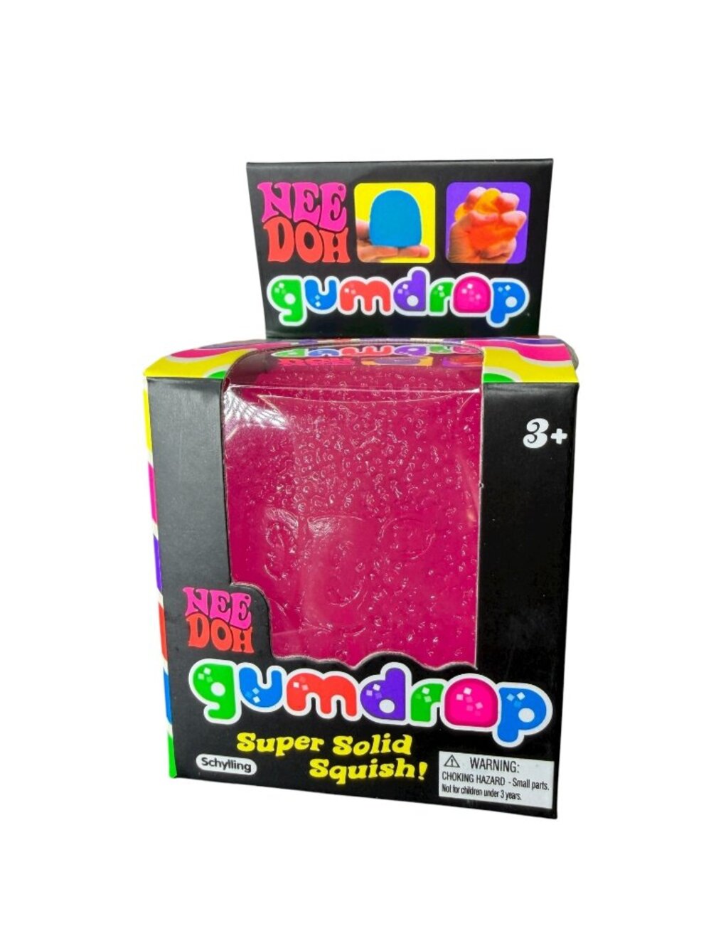 Nee Doh PINK Gumdrop Super Solid Squish Needoh Gumdrop New